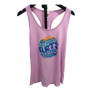 Des Moines  Arts Festival Pink Racerback Tank Top Iowa Women’s Large